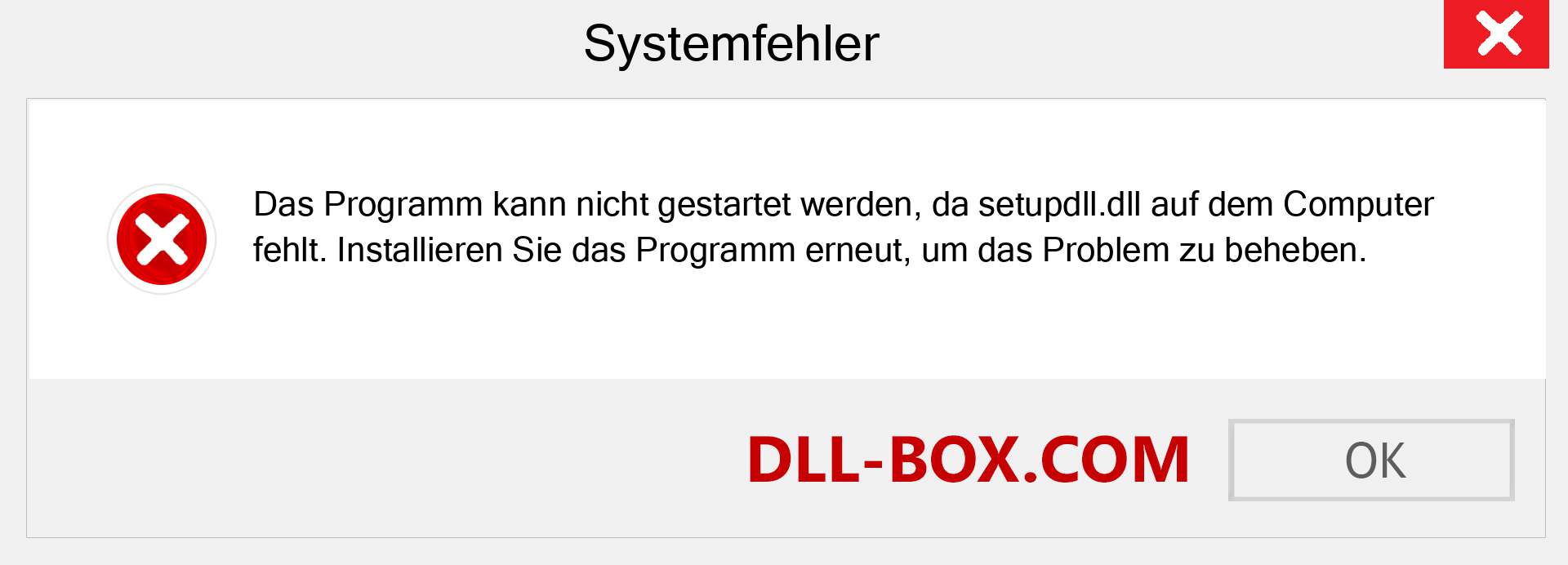 setupdll.dll-Datei fehlt?. Download für Windows 7, 8, 10 - Fix setupdll dll Missing Error unter Windows, Fotos, Bildern